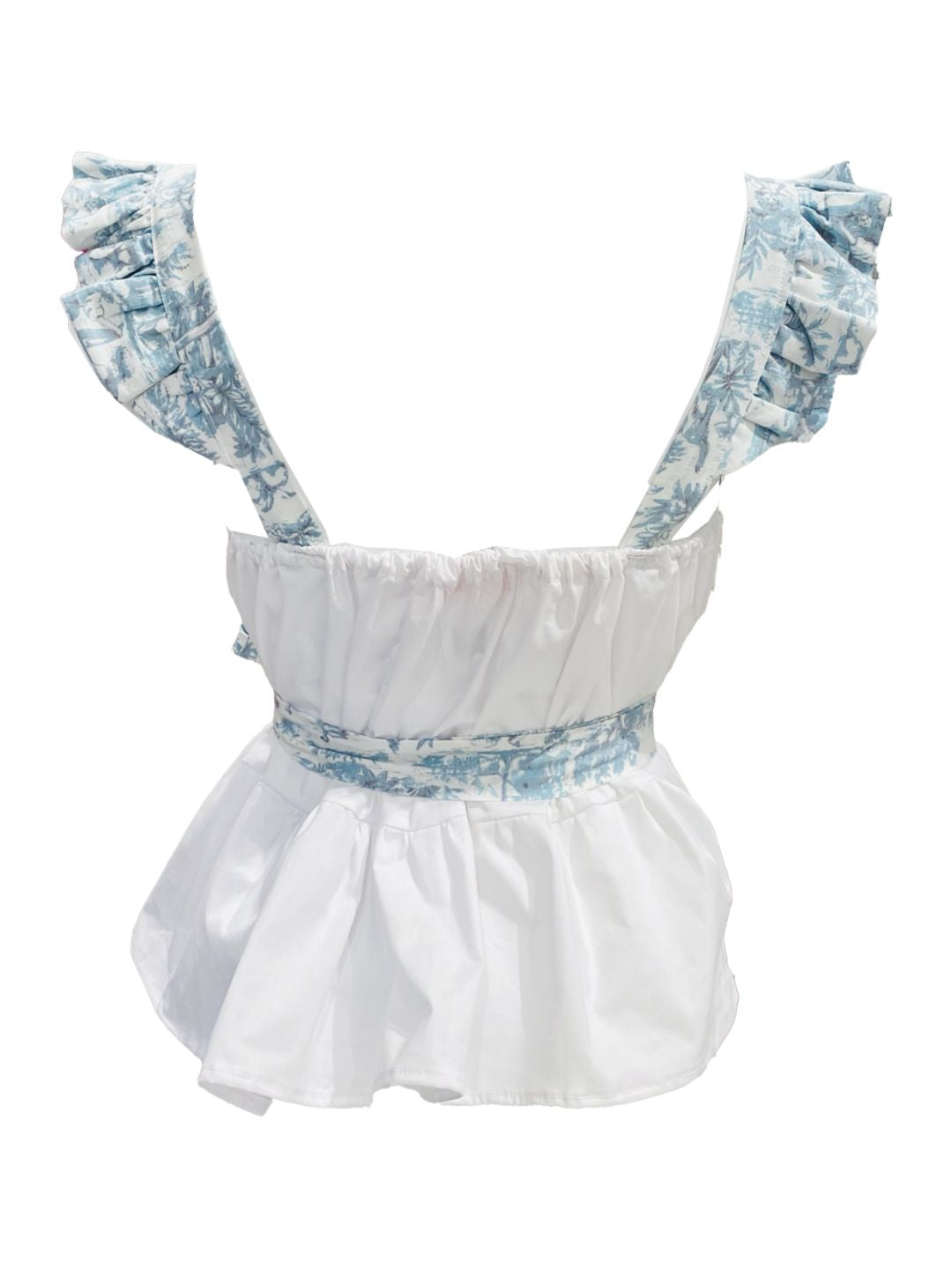 TOP GIULIA toile de jouy azzurro Ribes of LOVE
