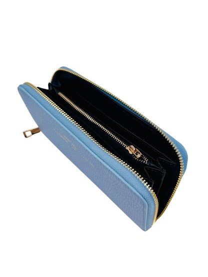 PORTAFOGLIO GRANDE IN PELLE AZZURRO 5013