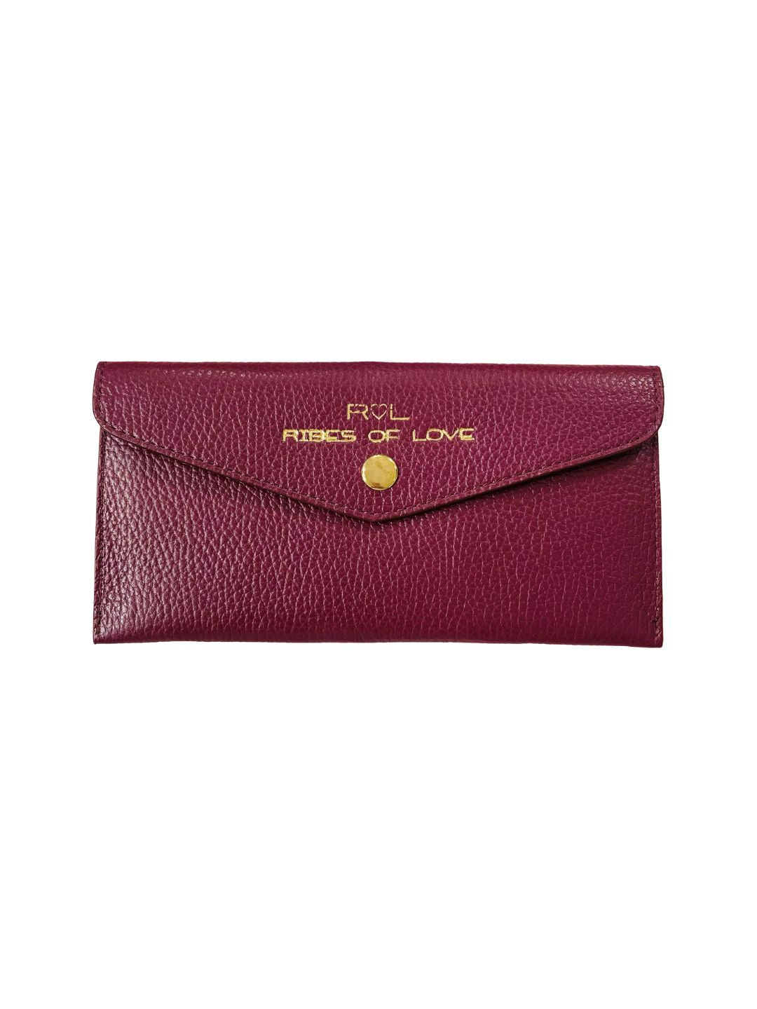 Portafoglio a Busta in Pelle Bordeaux 5022