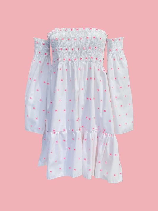 A-Line Dress Enchanted Forest White Base Ribes of LOVE