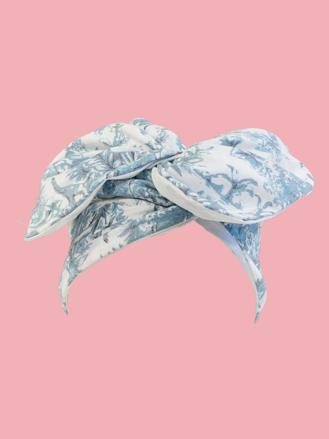 FASCIA TURBANTE Modellabile Double-face Toile de jouy Azzurro