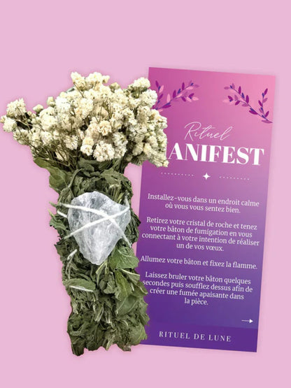 SMUDGE salvia "MANIFEST" Rituel De Lune
