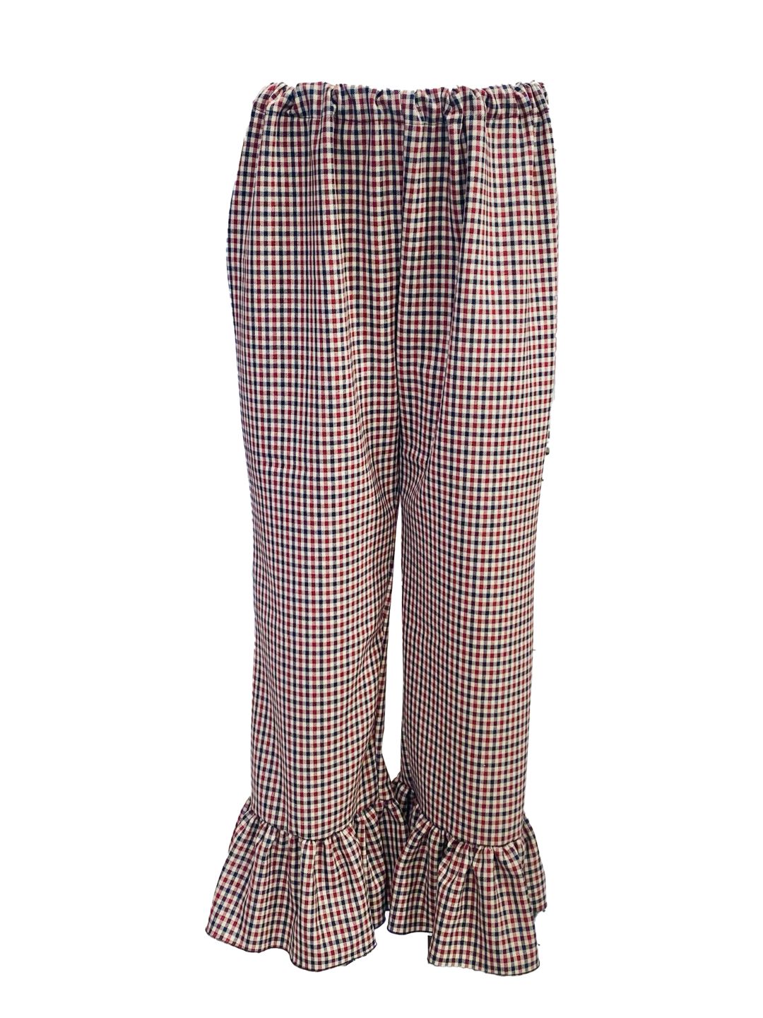 Pin trousers with Micro Tartan frill