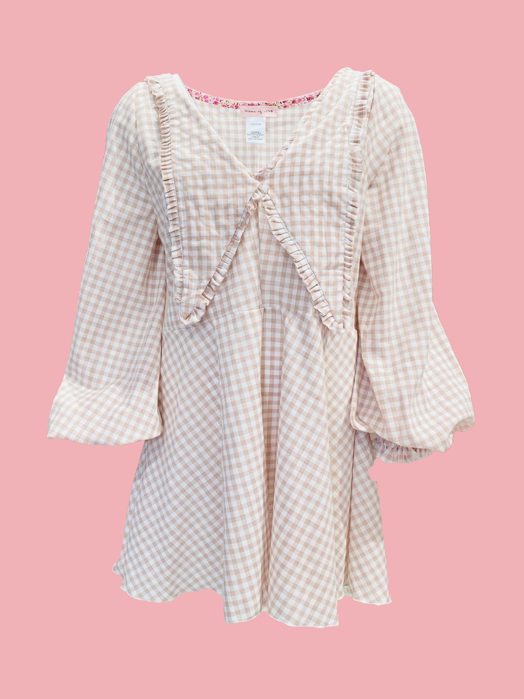 Lulù Dress in Light Pink Vichy by Ribes of LOVE