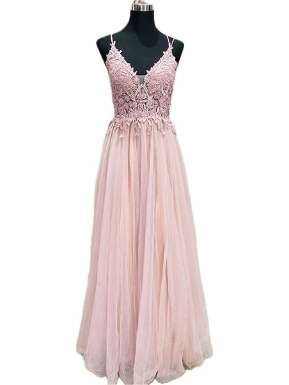 ABITO DA CERIMONIA TULLE ROSA 9108