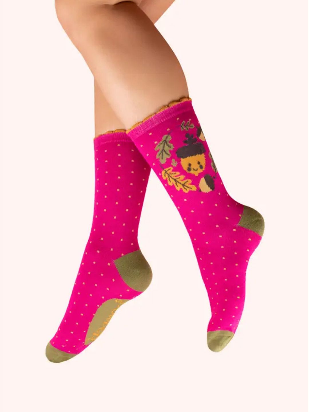 Calzini Ghianda Felice Fucsia