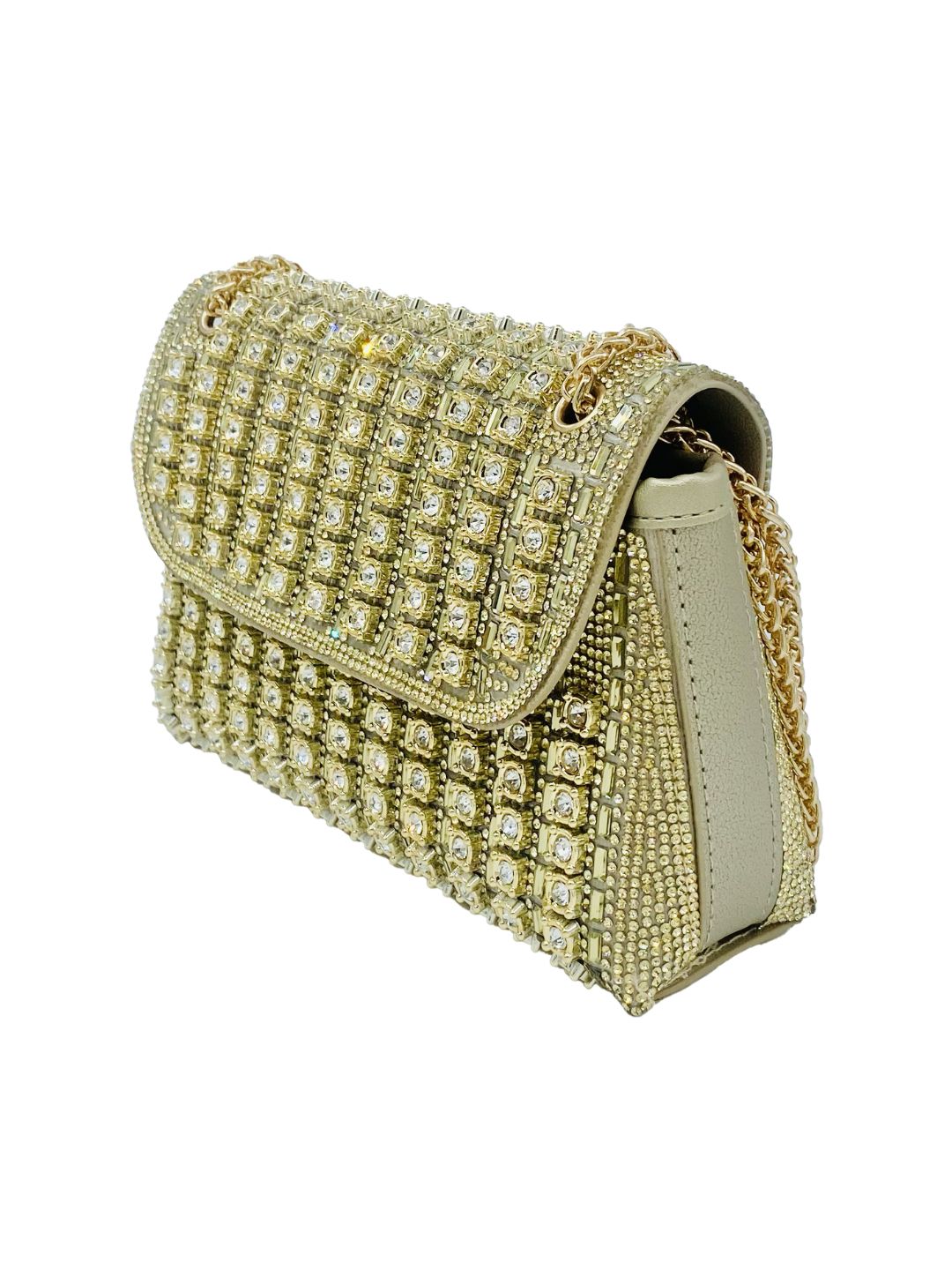 Pochette a Spalla con Strass Oro 9202