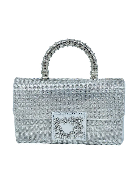POCHETTE STRASS ARGENTO 2453