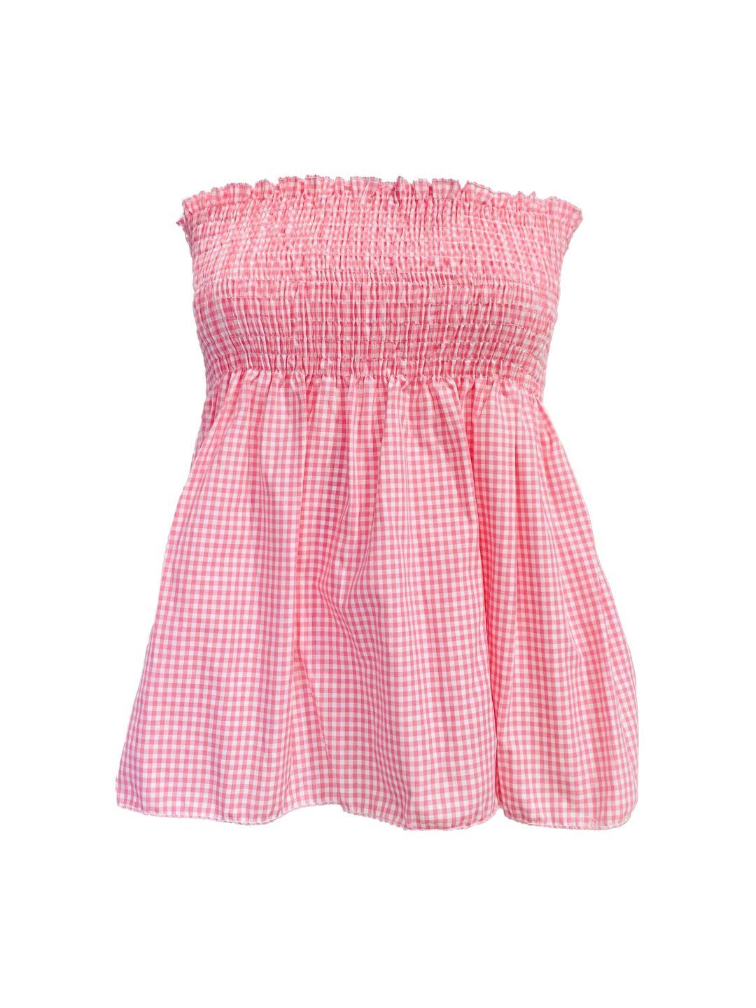 TOP Vichy Punto Smock Galetta Rosa Ribes of LOVE