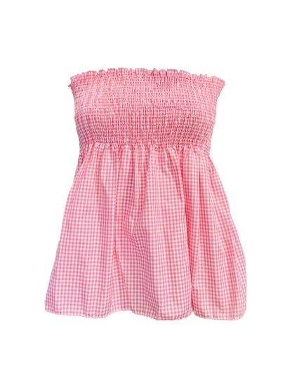 TOP Vichy Punto Smock Galetta Rosa Ribes of LOVE