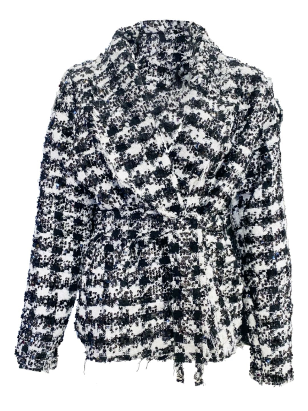 ✨ Giacca in Tweed Pied de Poule e Paillettes Ribes of LOVE