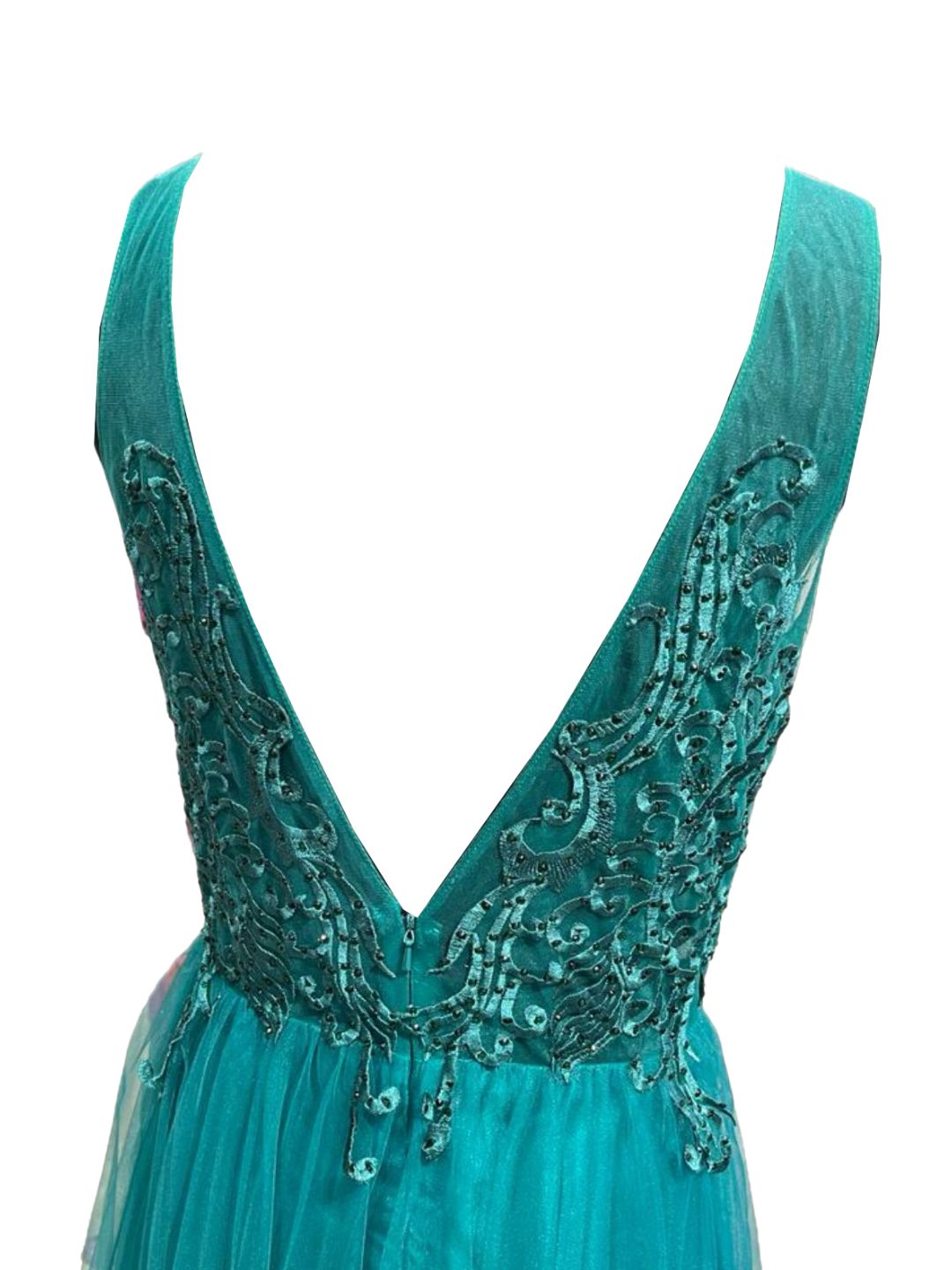 ABITO CERIMONIA TULLE VERDE 203
