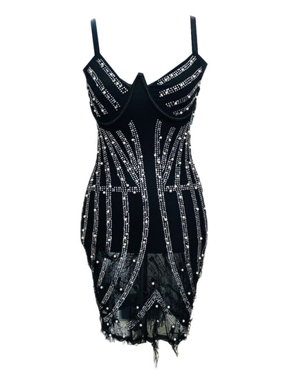 ABITO CORTO STRASS TRASPARENTE 790084