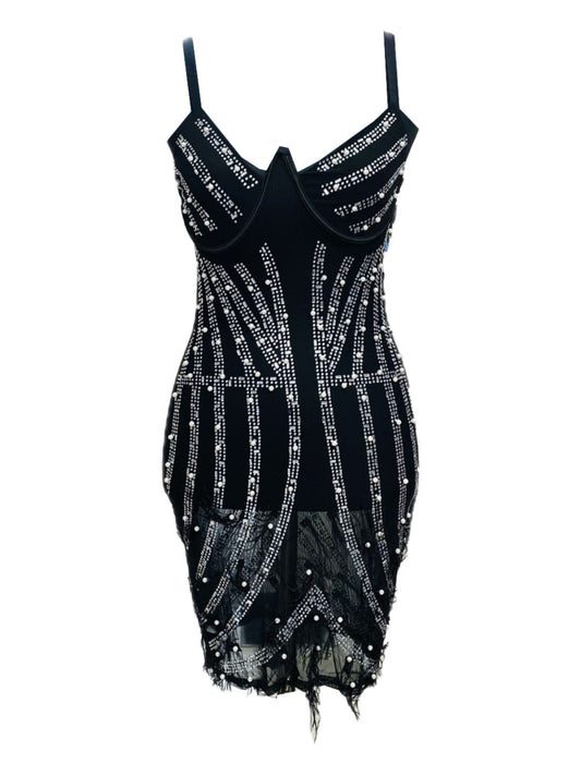 ABITO CORTO STRASS TRASPARENTE 790084