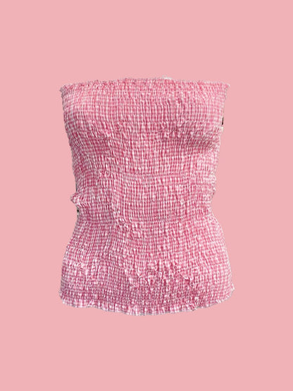 TOP punto smock Vichy Rosa Ribes of LOVE