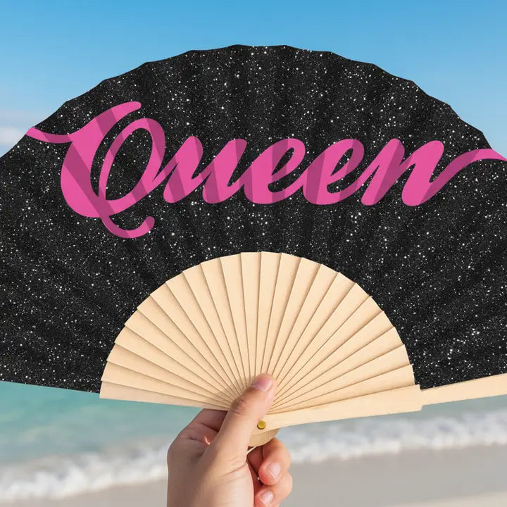 VENTAGLIO Ibiza “Queen” Black Glitter Edition