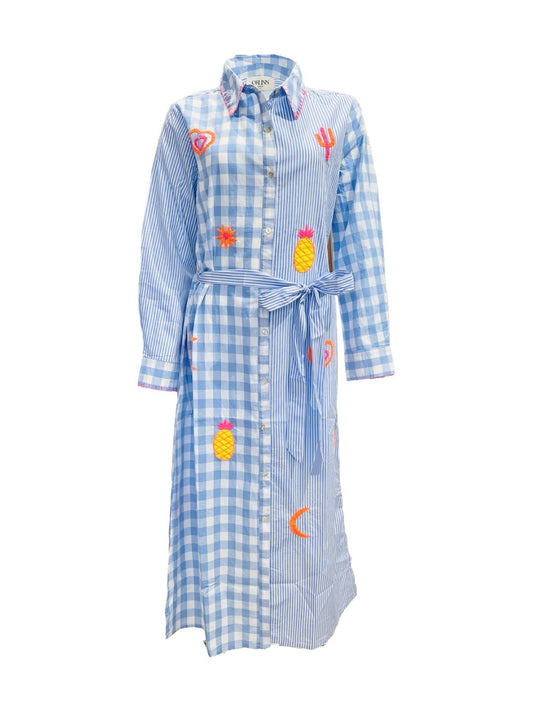 CHEMISIER SAINT-TROPEZ Azzurro 8879