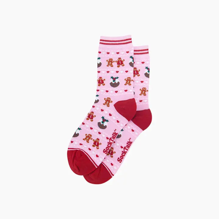 CALZINI IN BAMBÙ Rosa con Budino di Natale e Pan di Zenzero 4620PUDDPI