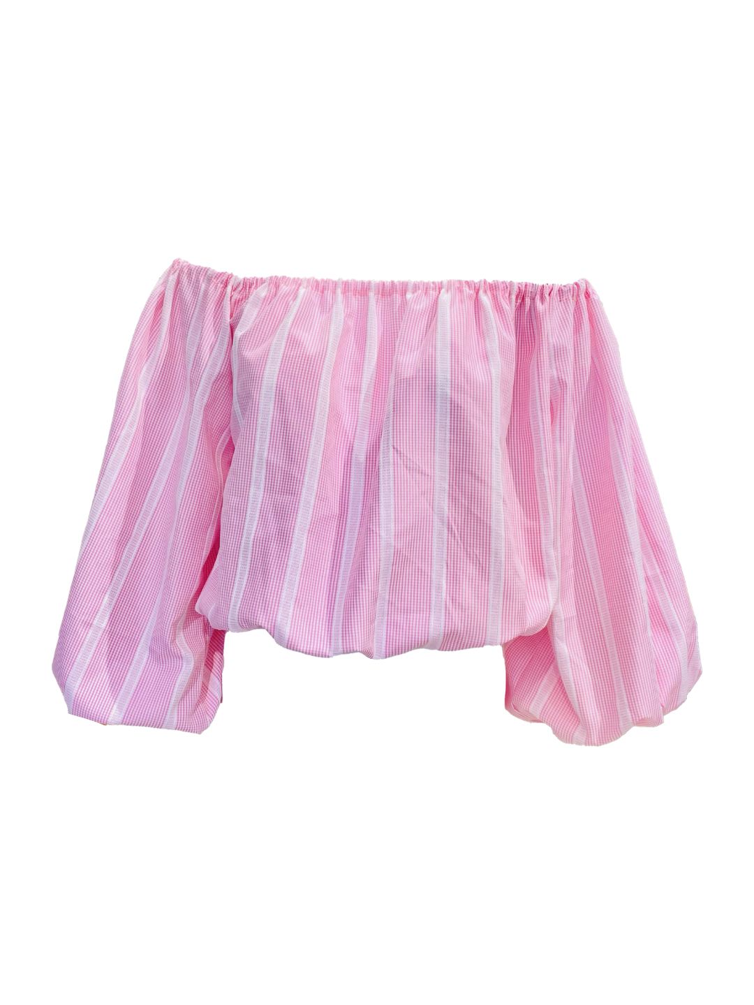 Top Puffy Righe rosa Ribes of LOVE