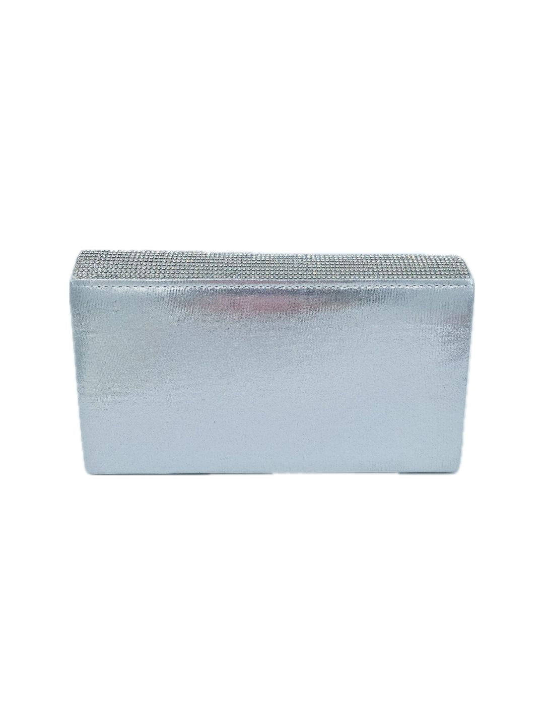 POCHETTE BUSTA GLITTER E STRASS ARGENTO 2369