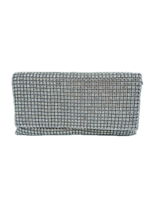 POCHETTE BUSTA STRASS ARGENTO 2462