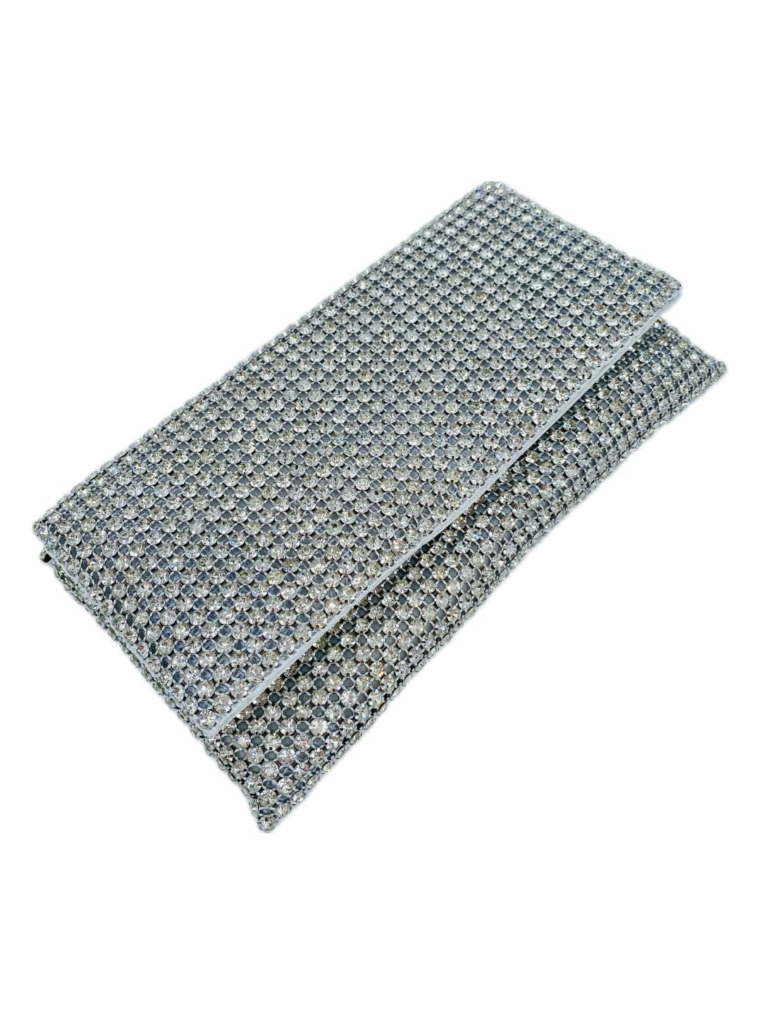 POCHETTE BUSTA STRASS ARGENTO 2462