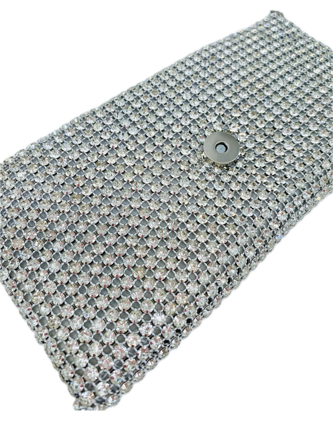 POCHETTE BUSTA STRASS ARGENTO 2462