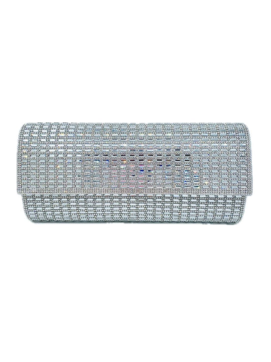 POCHETTE STRASS ARGENTO 2464