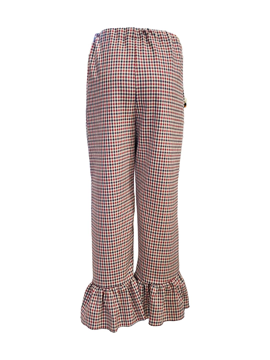 Pin trousers with Micro Tartan frill