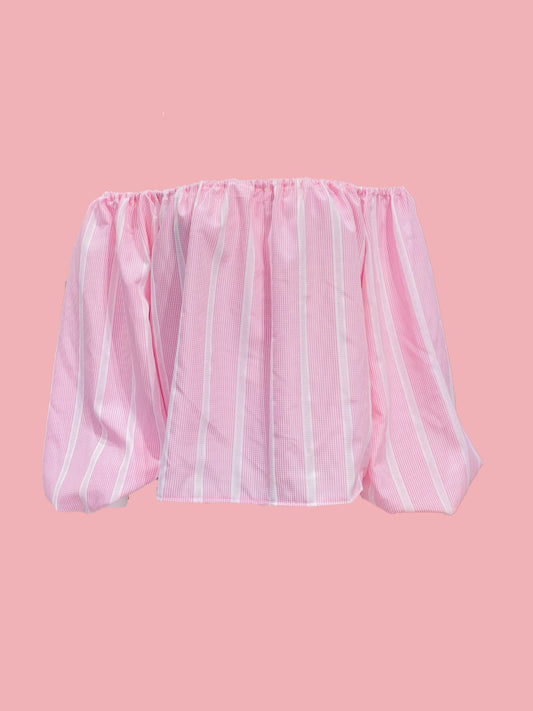 BLUSA Puffy Righe rosa Ribes of LOVE