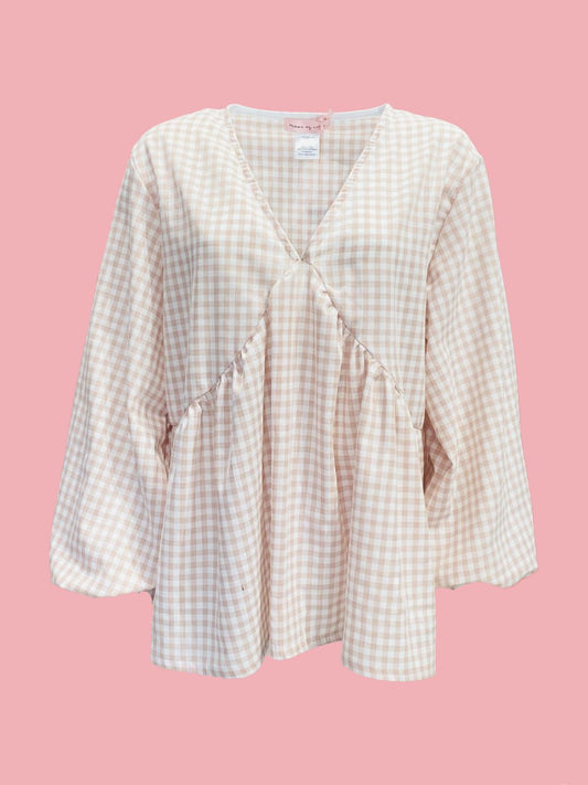 BLUSA EVELINA Vichy Rosa
