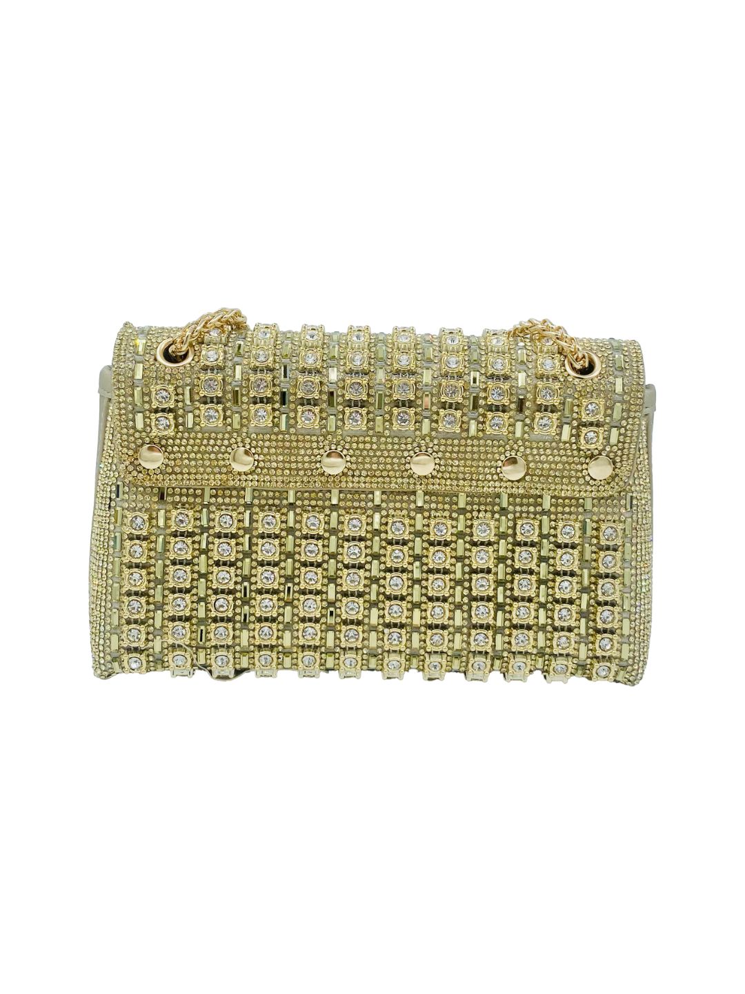 Gold Rhinestone Shoulder Bag 9202