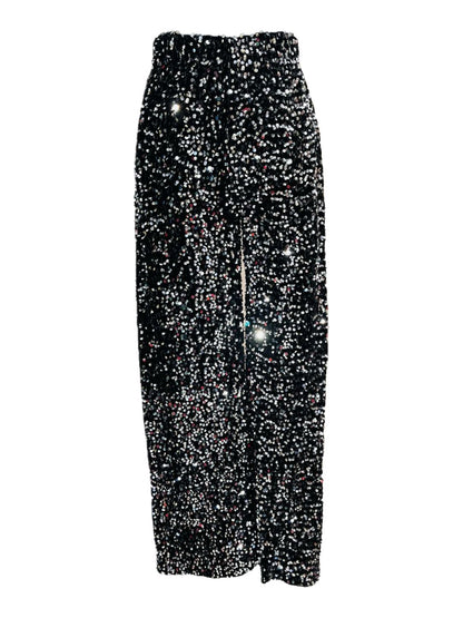 PANTALONE PAILLETTES ARGENTO 9169