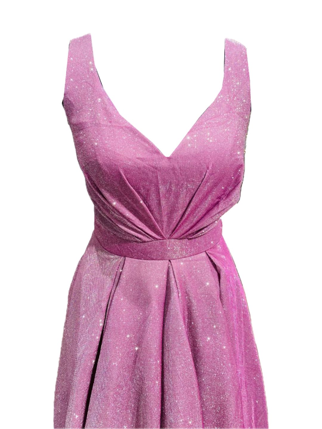 ABITO CERIMONIA GLITTERATO ROSA 303