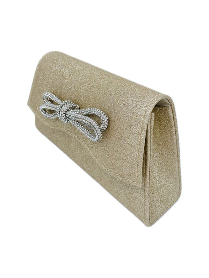 POCHETTE GLITTER FIOCCO ORO 2343