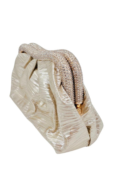 POCHETTE STRASS ORO B5268