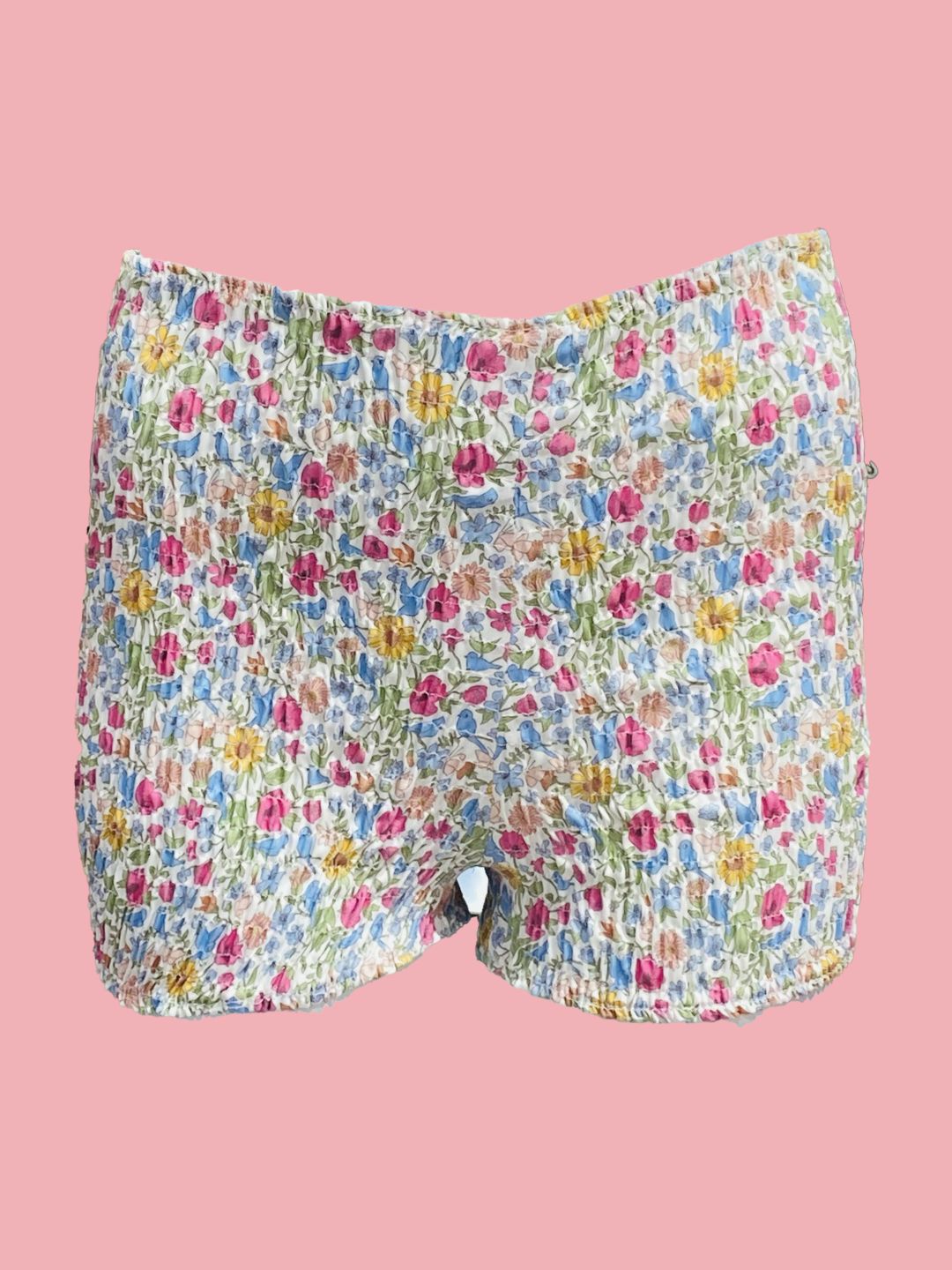 SHORTS Smock Stitch Enchanted Forest White Base Ribes of LOVE