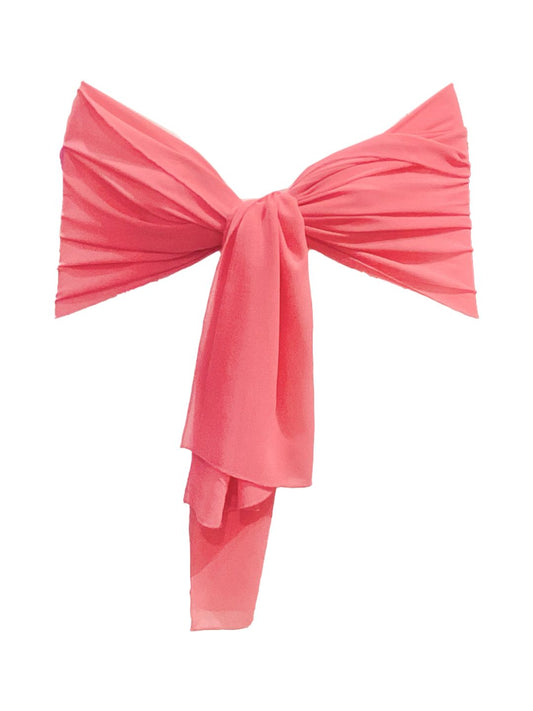 STOLA IN CHIFFON Corallo