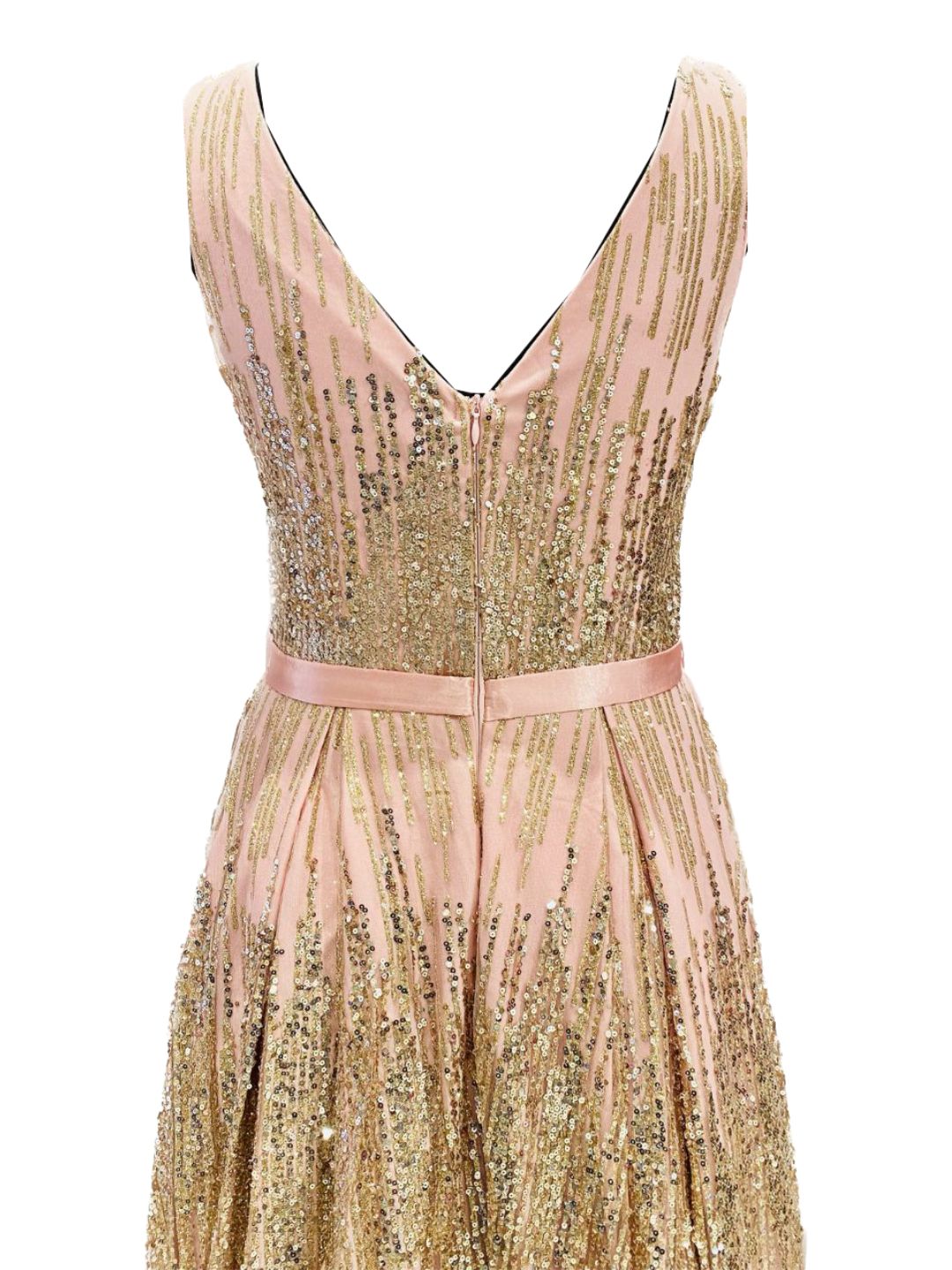 ABITO DA CERIMONIA ROSA CON PAILLETTES ORO 1979