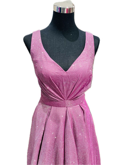 ABITO CERIMONIA GLITTERATO ROSA 303