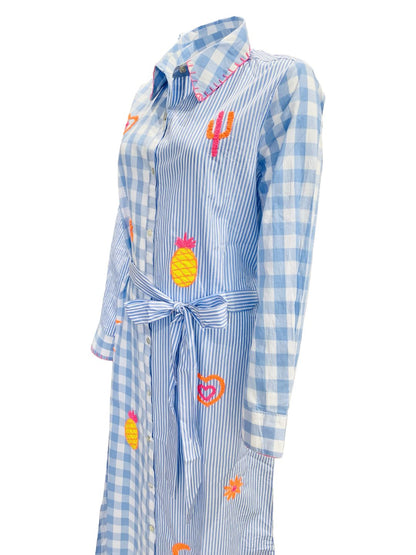 CHEMISIER SAINT-TROPEZ Azzurro 8879