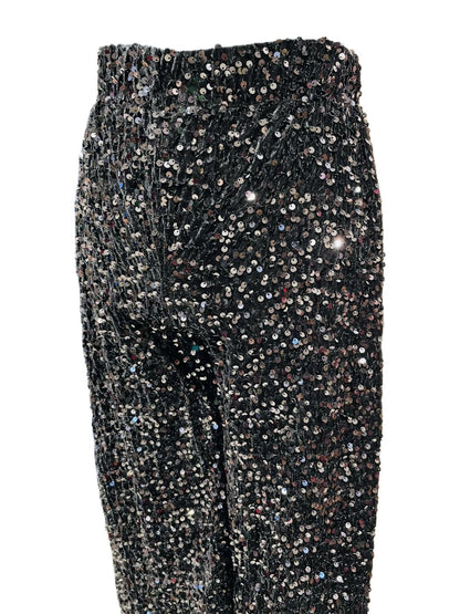 PANTALONE PAILLETTES NERO 9169