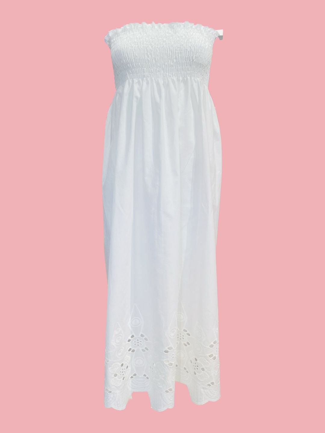 San Gallo White Ribes of LOVE BASIC LONG DRESS