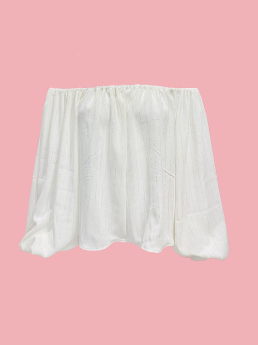 BLUSA Puffy Lurex Bianco Ribes of LOVE