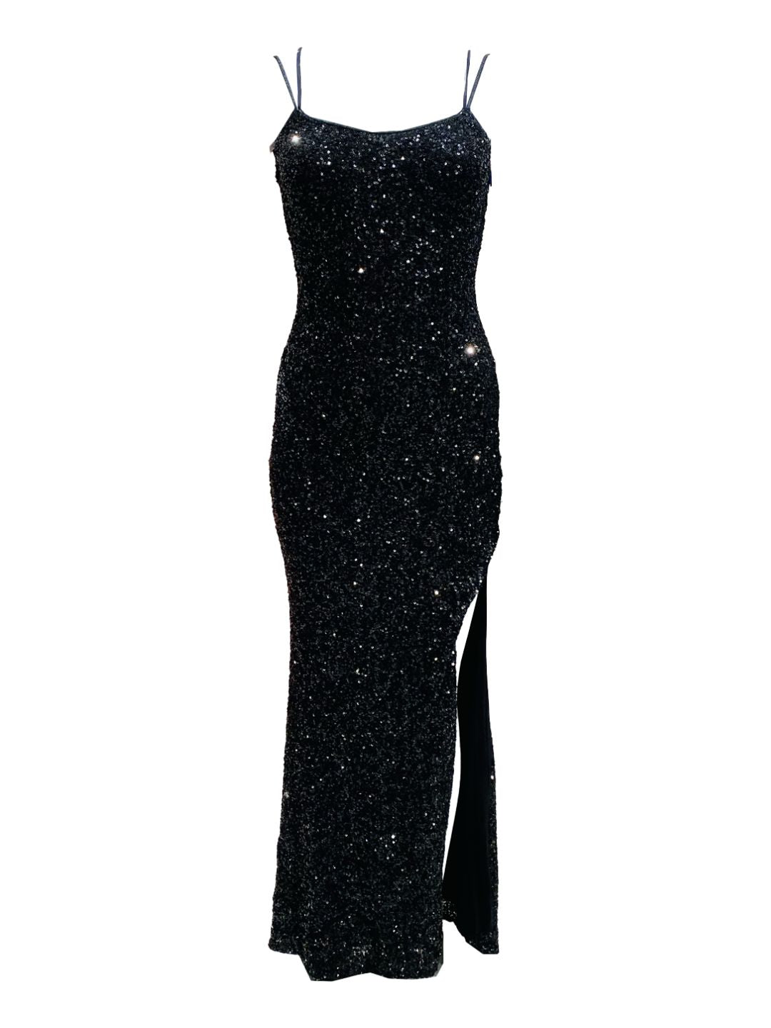 Abito Pailettes Nero 13099