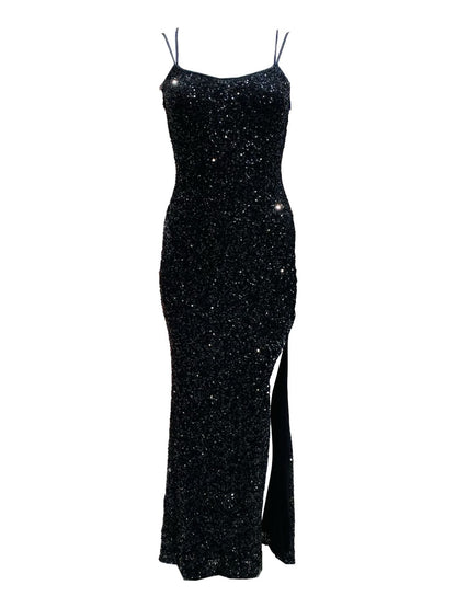 Abito Pailettes Nero 13099