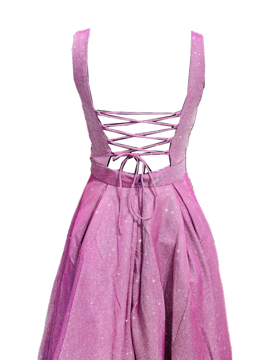 ABITO CERIMONIA GLITTERATO ROSA 303