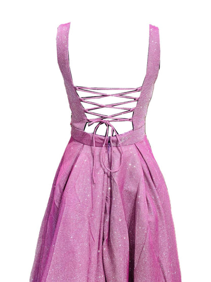 ABITO CERIMONIA GLITTERATO ROSA 303