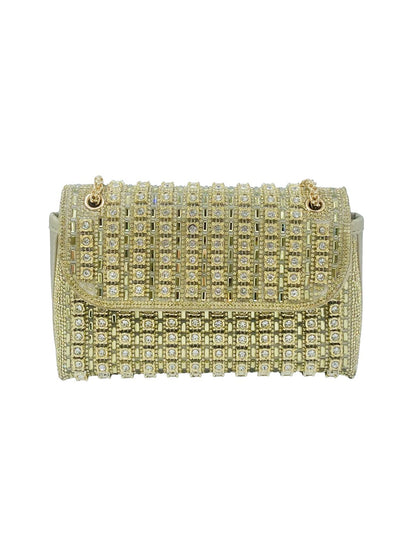 Pochette a Spalla con Strass Oro 9202