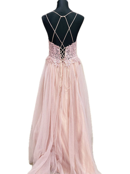 ABITO DA CERIMONIA TULLE ROSA 9108